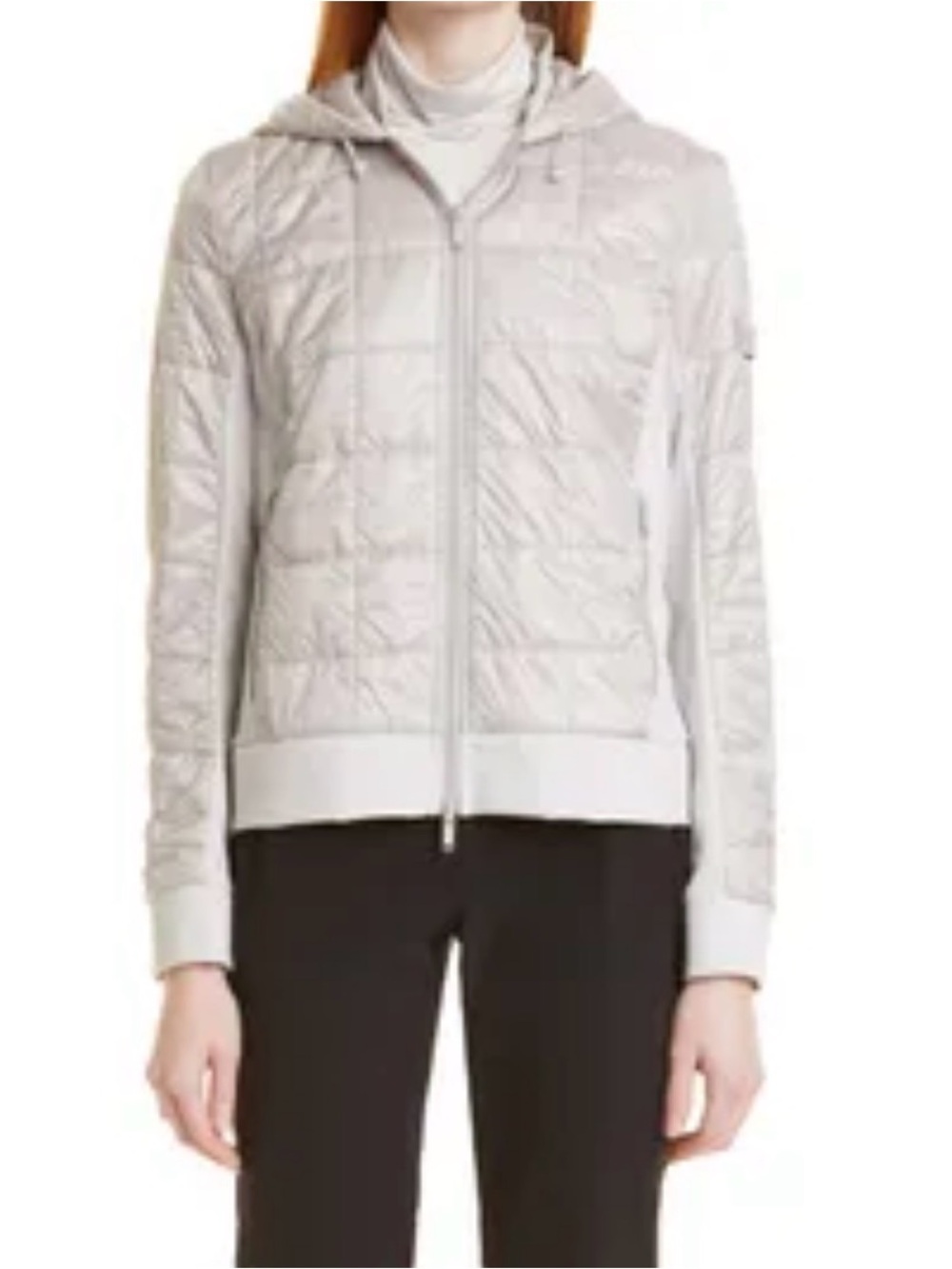 MaxMara Leisure Sorbona Mixed Media Quilted Hood Jacket